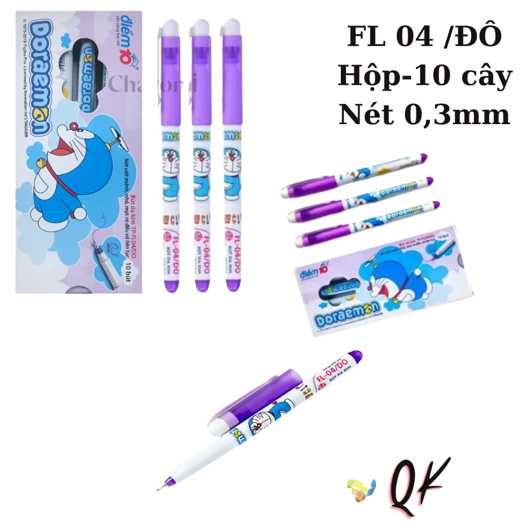Hộp 10 Bút lông kim Doraemon FL-04/DO