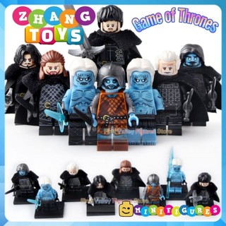 Đồ chơi Xếp hình mô hình Game of thrones gồm Jon Snow - White Walker - Benjen Stark - Wight Minifigures Koruit KT1024