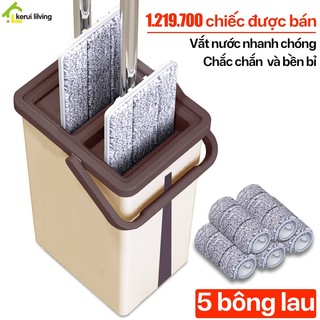 Bộ xô lau nhà tự vắt NAGO loại nhỏ,gọn nhẹ thích hợp cho nhà nhỏ,trọ, cây lau nhà tự vắt xoay 360 độ
