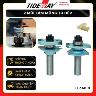 Bộ 2 mũi làm mộng tủ bếp Tideway Cốt 12.7 chuyên làm mộng tủ bếp rất bén khít