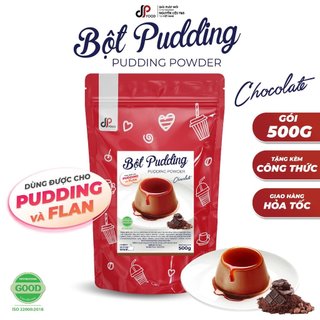 Bột Pudding Chocolate DPFOOD - Gói 500G - Thơm Ngon Mềm Mịn, Làm Topping Trà Sữa, Chè, Cacao/Milo Dầm