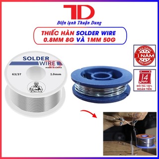 Thiếc hàn Solder Wire, cuộn thiếc hàn 0.8mm 8g và 1mm 50g, Điện lạnh Thuận Dung