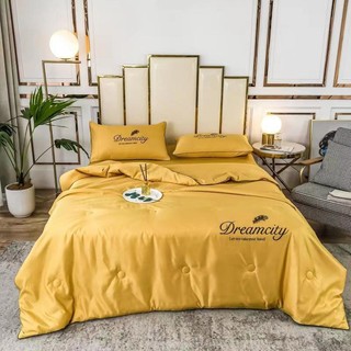 Set Chăn Ga Gối Lụa Dream City “ chăn trần hè”