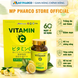  TPBVSK Vitamin C Pluzz MP Pharco Sáng Da mờ thâm ,giảm mụn hỗ trợ sức khỏe đề kháng hộp 60 viên 