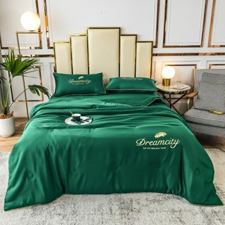 Set Chăn Ga Gối Lụa Dream City “ chăn trần hè”