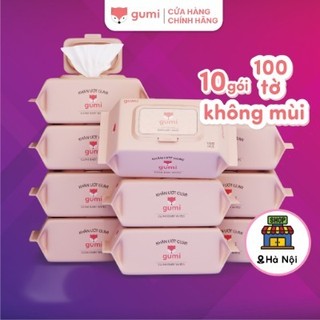 Khăn giấy ướt, khăn ướt, khăn ướt baby, khăn giấy ướt Gumi không mùi cho bé khăn ướt khăn lau em bé