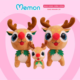 Gấu bông nai tuần lộc giáng sinh noel cao cấp memon