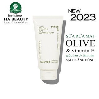 Sữa rửa mặt dưỡng ẩm sâu ô liu innisfree Olive Real Cleansing Foam 150g cho da khô sạch sâu lỗ chân lông