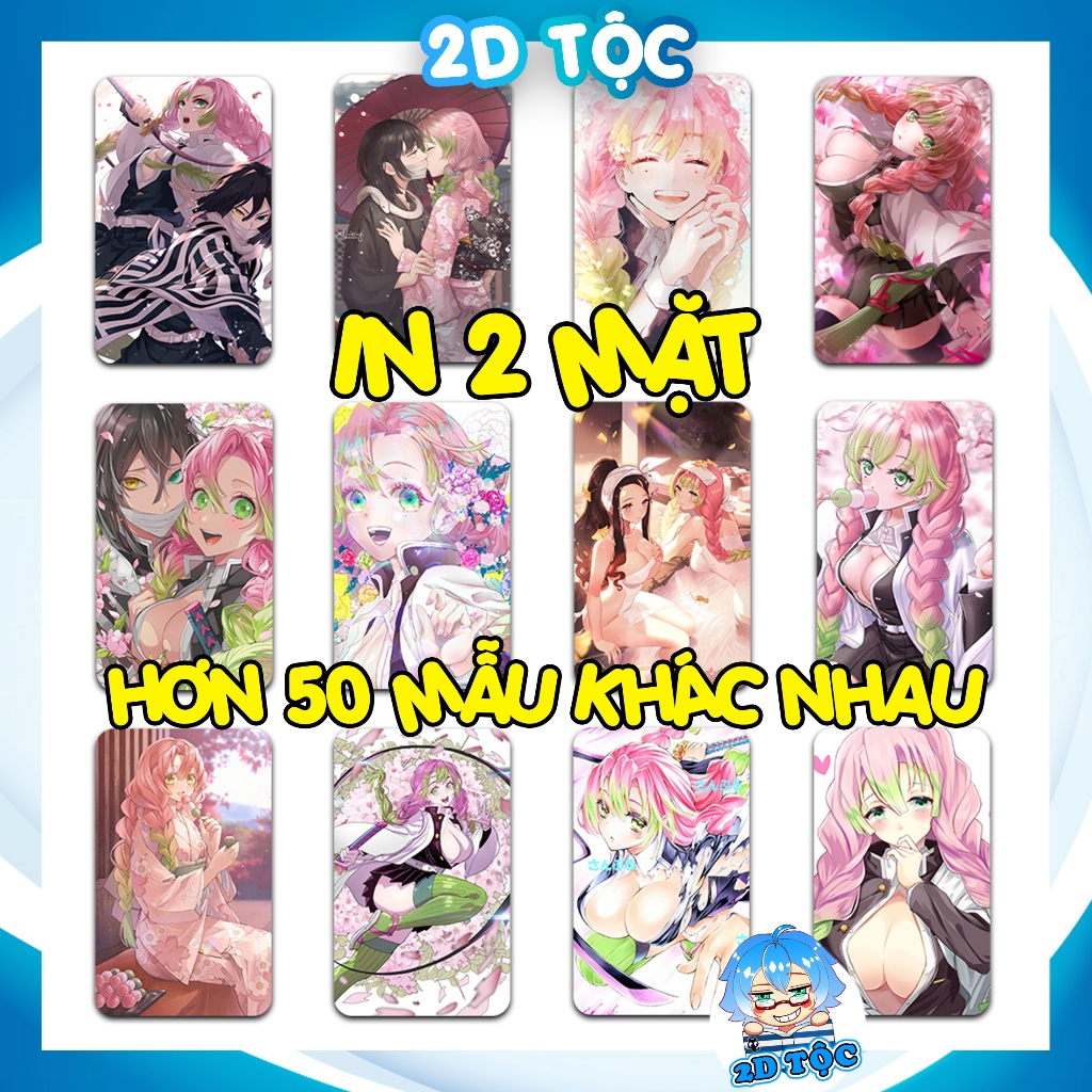 Ảnh Card Thẻ Bo Góc in 2 mặt Kanroji Mitsuri Anime Manga Thanh Gươm Diệt quỷ Kimetsu no Yaiba- Giấy 