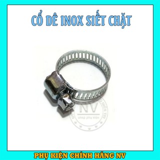 Cổ Dê Siết Chặt Bọc Cao Su Chân Chống Xe Máy, Đai Siết Inox Ống Nước