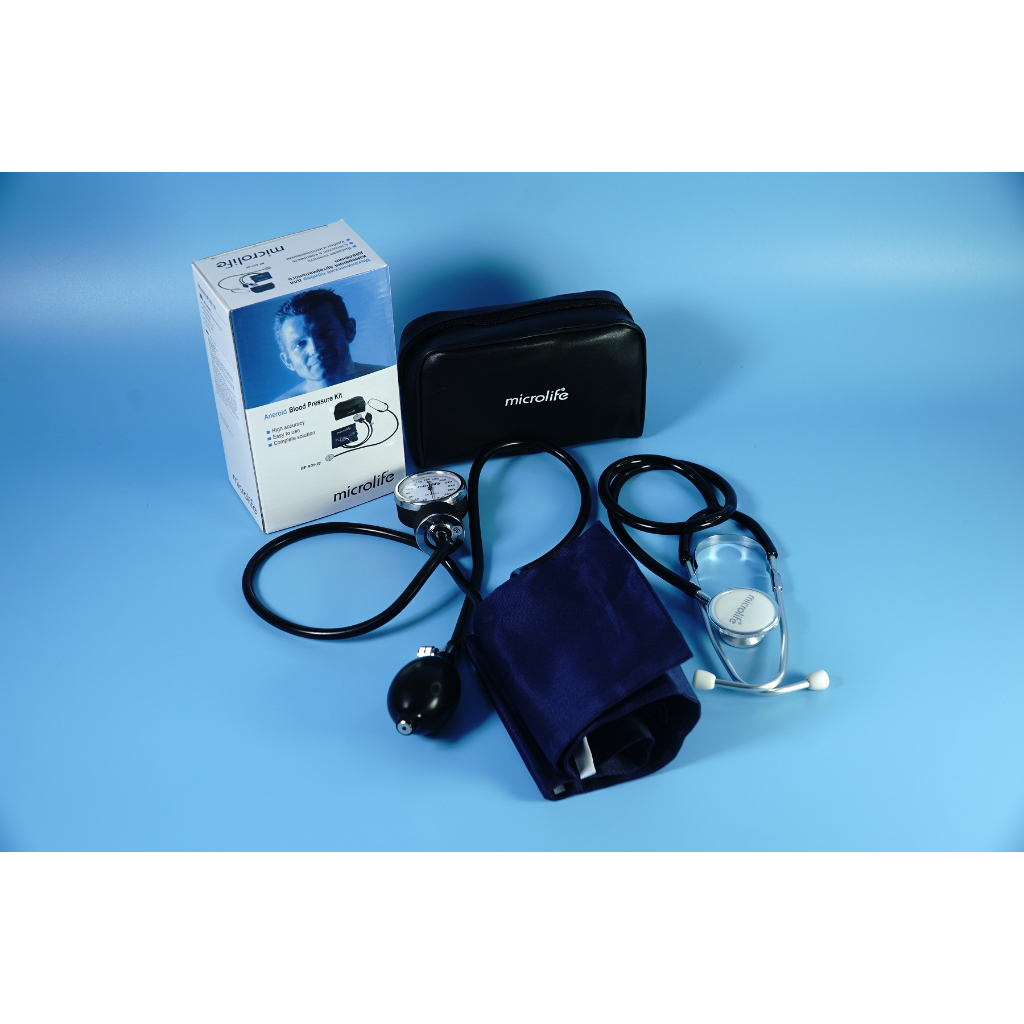 Máy đo huyết áp cơ Microlife AG1-20 gồm bộ đo và ống nghe huyết áp