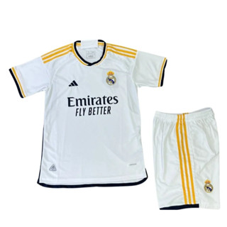 Bộ quần áo bóng đá unisex CLB Real Madrid - Set thể thao màu trắng vải thun lạnh co giãn thoải mái