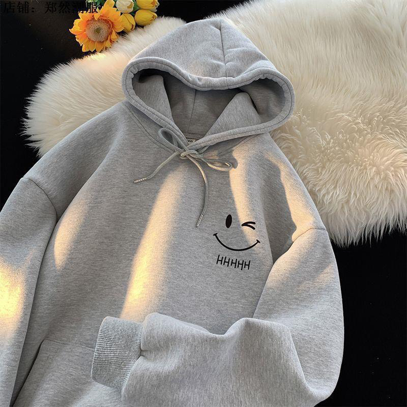 Áo hoodies mặt cười nháy mắt chữ Hhhh form rộng nỉ ấm VYCOCA