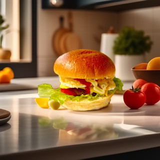 Brioche bun burger