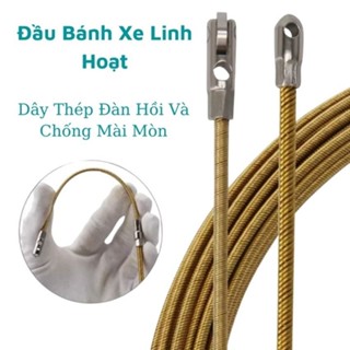 Dây mồi luồn kéo dây điện bằng thép hợp kim đầu bánh xe sử dụng cho luồn,kéo dây điện trong ống ghen