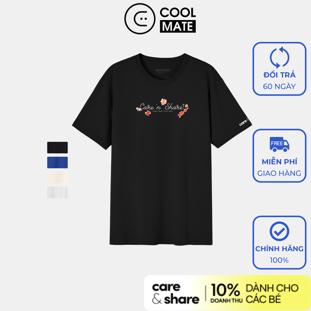 Áo thun cotton 220gsm Care & Share Hand Written Letter - Thương hiệu Coolmate