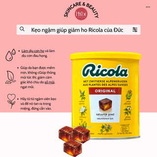Kẹo ngậm ho Ricola Original Herb 250g nội địa Đức date 2025