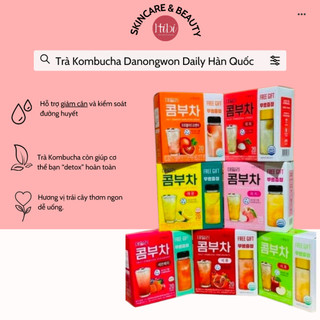 Trà Trái Cây Hỗ Trợ Giảm Cân, Chống Lão Hóa Danongwon Daily Kombucha Tea (Hộp 20 Gói - Tặng Kèm Bình)
