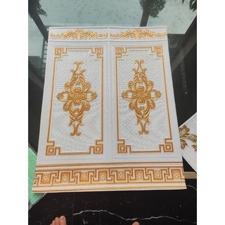 Xốp dán chân tường khổ lớn 90x70 cm Hoa Văn cao cấp tráng nhôm