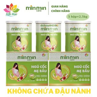 Combo 5 hộp ngũ cốc mẹ bầu 35 hạt min min care(2500g)