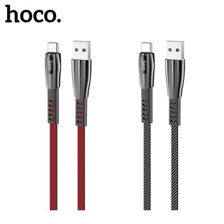 Cáp sạc nhanh 2.4a hoco u70 chân type-c, dây dài 1.2m nylon nối hợp kim kẽm