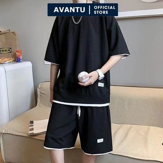 Bộ thể thao nam nữ cotton tổ ong cao cấp, bộ đồ mềm mịn co giãn 4 chiều bo08 - avantu
