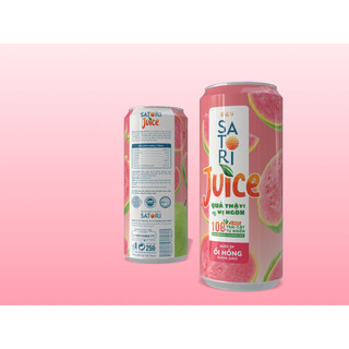 Thùng nước Satori Juice vị ổi - 250ml (24 lon)