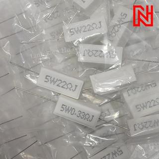 Combo 10 con trở sứ ngang công suất 5w 22r