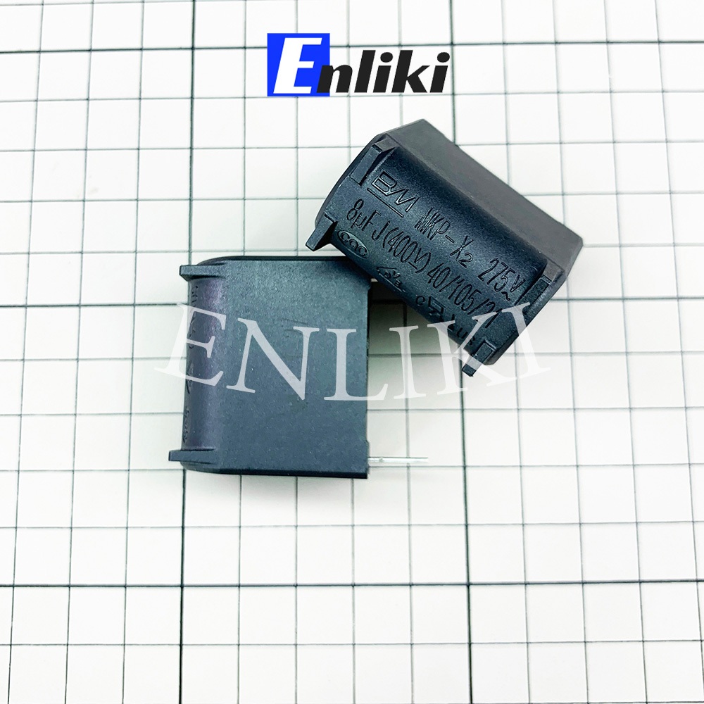 Tụ Bếp Từ BM Đứng (Đen) 8uF 275VAC 400VDC