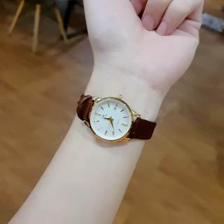 Đồng Hồ Nữ Rolex Dây Da Cao Cấp Có Lịch Ngày - Tặng Kèm Pin Đồng Hồ