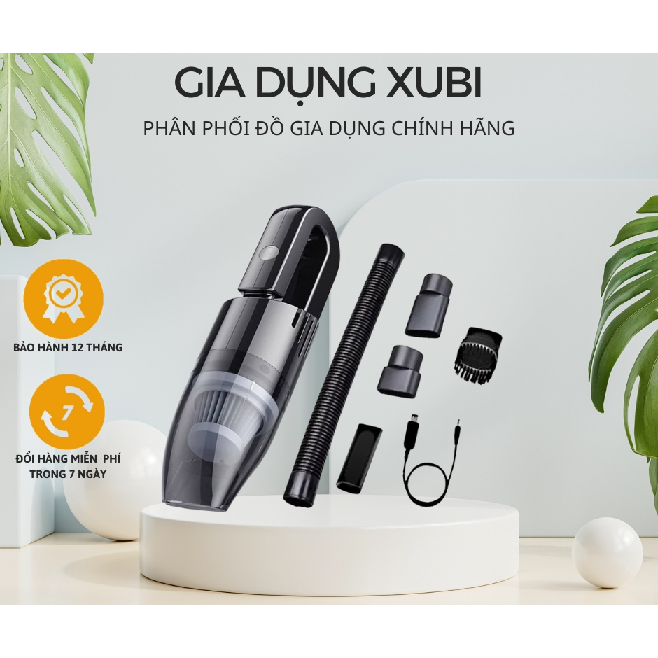 Máy hút bụi không dây cầm tay mini đen Yoice XCQ công suất lớn 120W hút được nhiều loại bụi