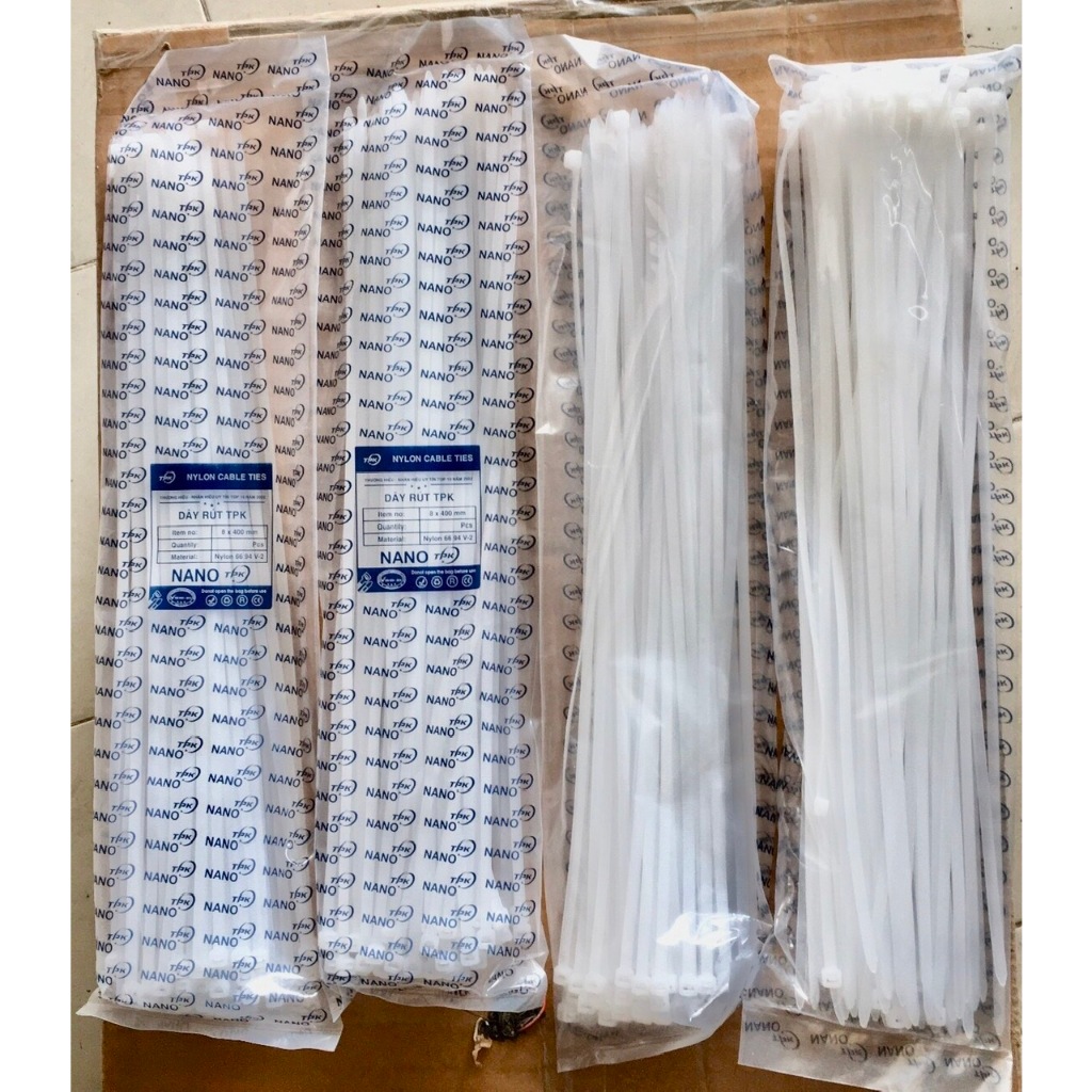 (GIÁ SỈ) Dây rút nhựa các cỡ 10cm, 15cm, 20cm, 25cm, 30cm,(78sợi/bịch).