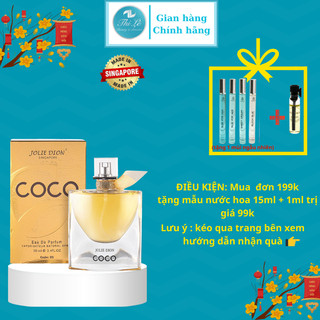 Nước hoa( Dầu thơm) nữ CoCo chính hãng thơm lâu -  Singapore  - Jolie Dion , EDP 50ml-  quà tặng sinh nhật noel