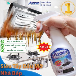   Tặng Xịt + Khăn  Siêu Dung Dịch Tẩy Dầu Mỡ Nhà Bếp AZZEN 500ml Công Nghê Châu Âu Tẩy Hút Mùi Bếp Ga Bếp Từ Đáy xoong 