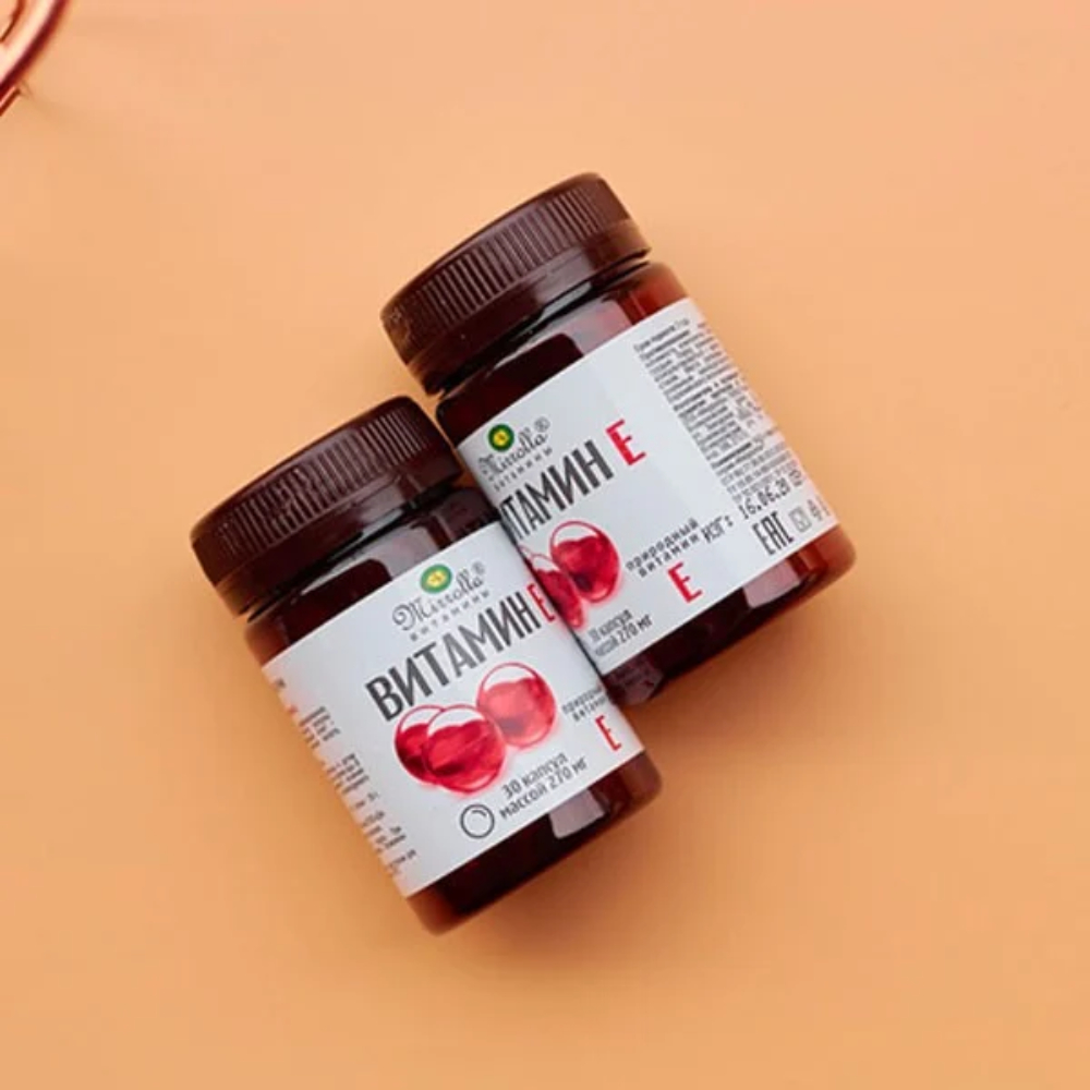 Vitamin E đỏ Nga Mirrolla 270mg hỗ trợ cấp ẩm làm đẹp da