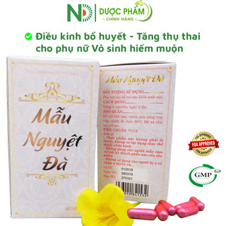 Viên bổ trứng Mẫu Nguyệt Đà, điều kinh bổ huyết tăng thụ thai cho phụ nữ vô sinh hiếm muộn [60 viên] AGO