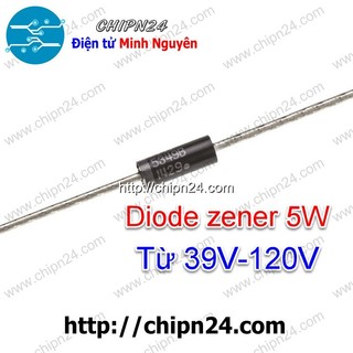 [3 con] Diode zener 5W chân cắm DIP (39V 43V 47V 51V 56V 60V 62V 68V 75V 82V 87V 91V 100V 110V 120V) - [Chọn Loại]