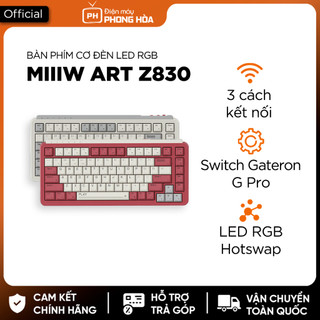 Bàn phím cơ Xiaomi MiiiW ART Z830 – Không dây, Switch Gateron G Pro, RGB, Hotswap, Gasket mount, 83%