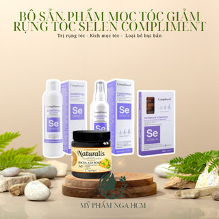 Bộ sản phẩm kích mọc tóc giảm rụng tóc Selen Compliment - Gội xả ủ xịt tóc Compliment kích thích mọc tóc