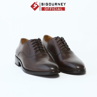 Giày Oxford Đế Phíp Cao Cấp Màu Nâu Patina SIGOURNEY Da Bò Nhập Khẩu SCC07 Bảo Hành 18 Tháng