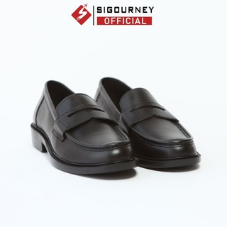 Giày Chunky Loafer Da Bò Nappa Cao Cấp SIGOURNEY Màu Đen Bảo Hành 18 Tháng
