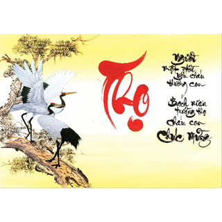 Tranh gắn đá toàn bộ tự làm - Tranh thư pháp chữ Thọ