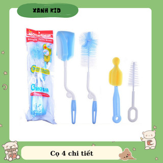 Cọ bình 4 chi tiết , Bộ cọ bình 4 chi tiết xoay 360 độ chính hãng MoonShip