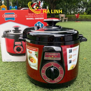 Nồi áp suất điện đa năng Sunhouse SHD1552, Công suất 900W, Dung tích 5 Lít, Bảo hành 12 tháng