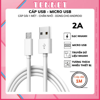 Dây Cáp Sạc Nhanh Micro USB 1.1M Dùng Cho Các Điện Thoại, Tai Nghe, Máy Tỉnh Bảng, Thiết Bị Gia Dụng