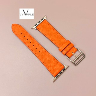 Dây hermes sắc cam sang chảnh dành cho đồng hồ thông minh