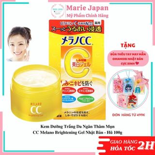 Kem dưỡng trắng da, ngăn thâm mụn CC Melano Brightening Gel Nhật Bản - hủ 100g