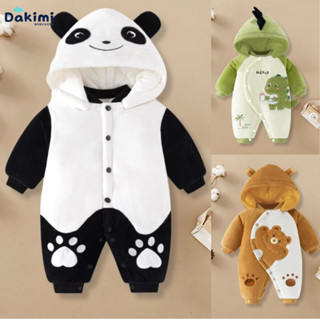 Quần áo trẻ em DAKIMI Chất Nỉ Bông ấm áp, Bộ body cho bé họa tiết đáng yêu, Bodysuit cho bé trai bé gái từ 0-12M