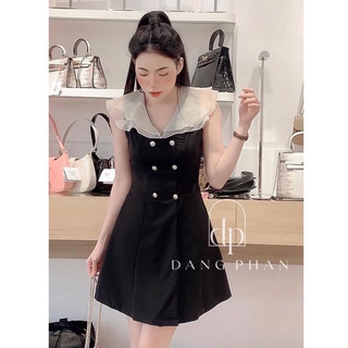đầm đỏ nơ vai