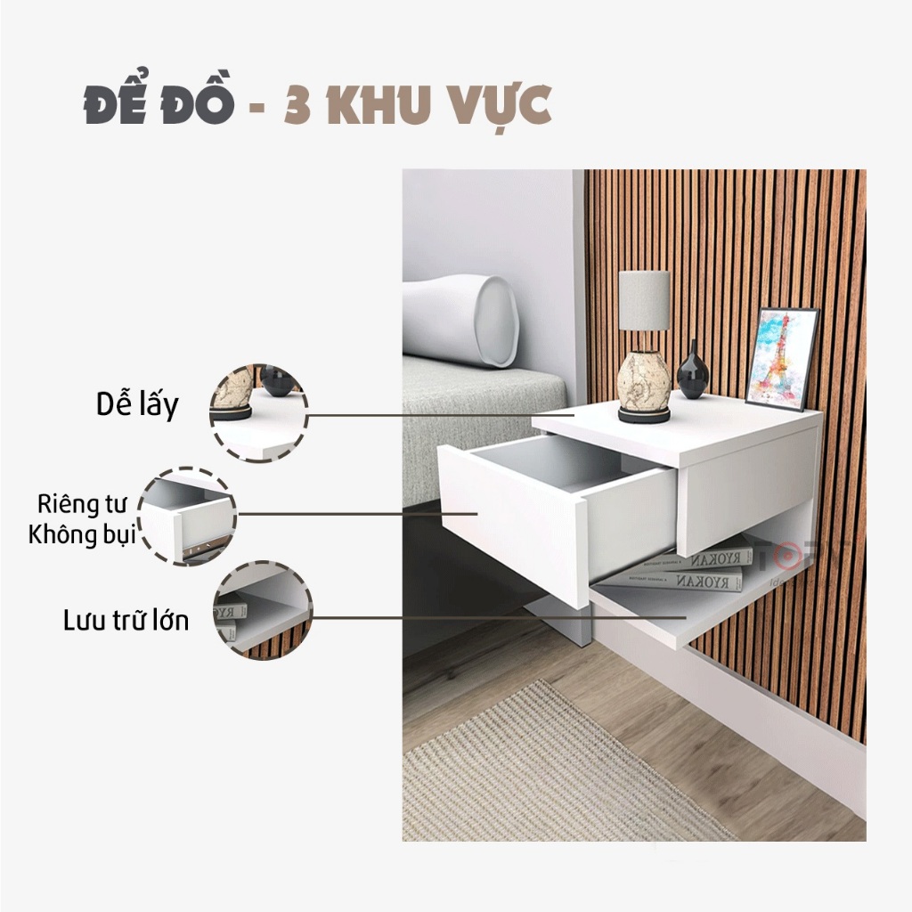 Kệ đầu giườngkèm đèn ngủ sạc không dây thông minh tủ tab đầu giường mini táp decor gỗ để kê phòng ngủ | BigBuy360 - bigbuy360.vn